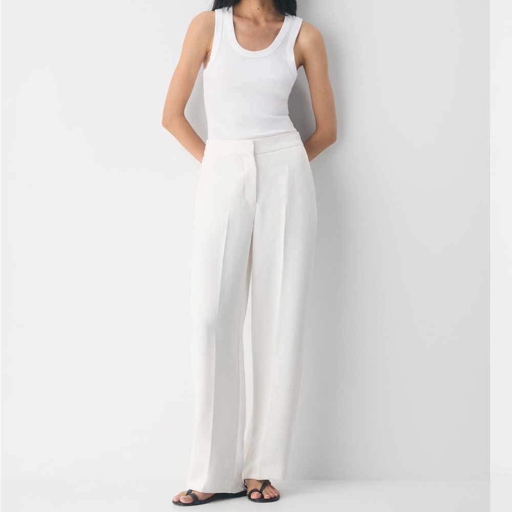 Aritzia Limitless Pants Wide-Leg High-Rise White